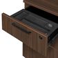 Regency Global Sourcing Legacy 71" L-Shaped Desk with Double Full Pedestal Drawer Unit in Neo Walnut, , large