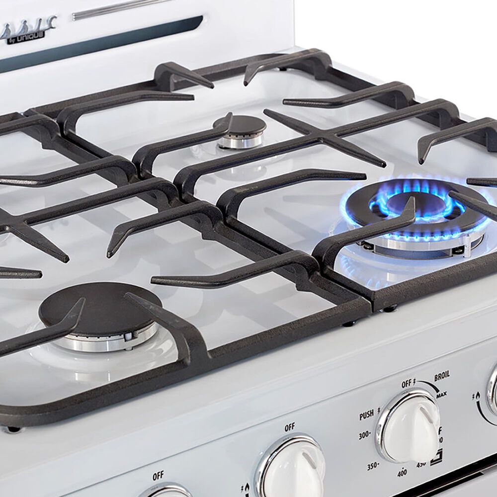 Unique Appliances Classic Retro 30" Pro Convection Gas Range in Marshmallow White, , large