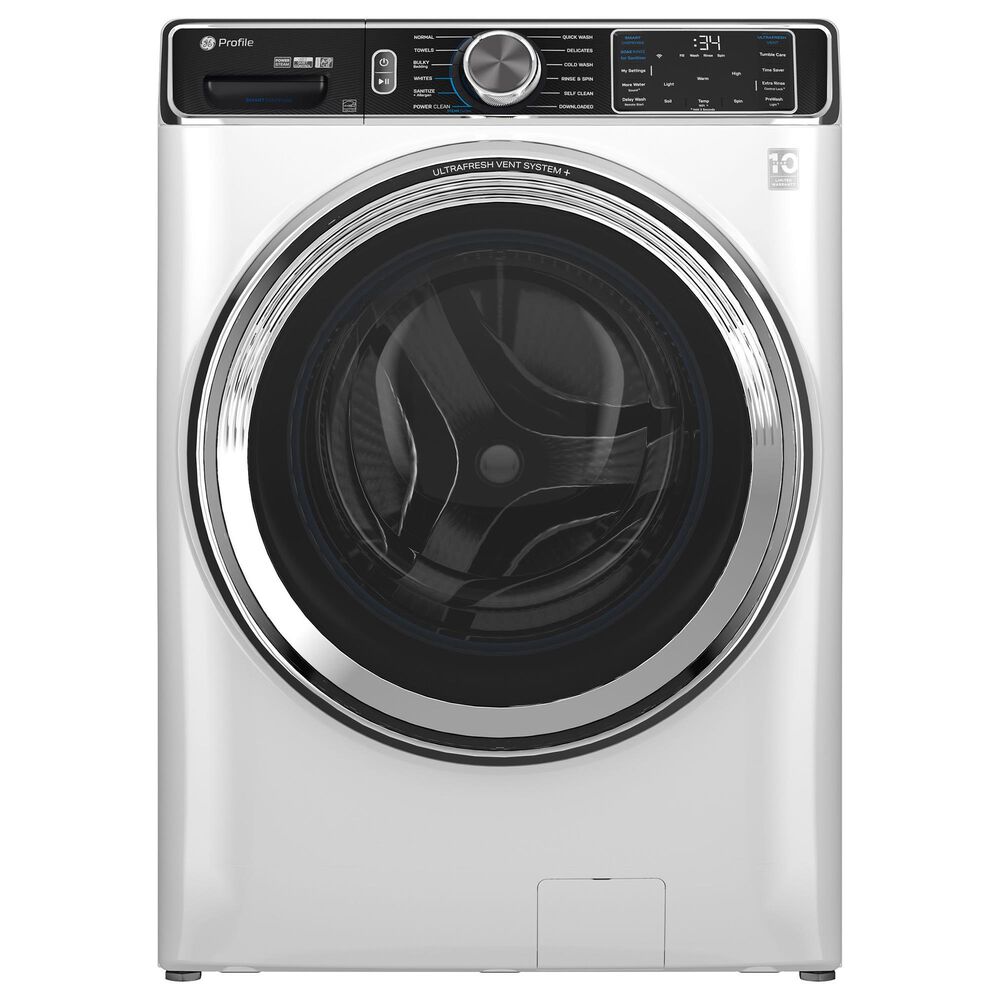 GE Profile 5.3 Cu. Ft. Capacity Smart Front Load Energy Star Washer in White, , large