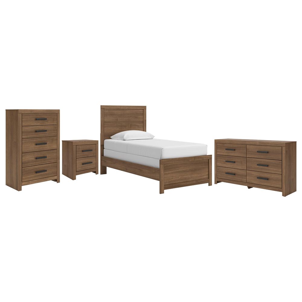 Ashley Broachmyn Twin Bed with Dresser, Chest, and Nightstand in Warm Auburn, , large