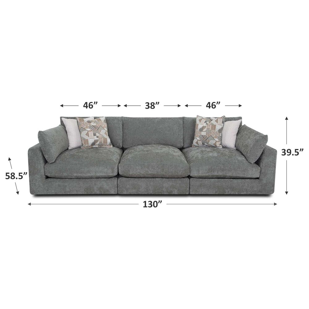 Moore Furniture Seurat 3-Piece Stationary Symmetrical Sectional in Linwood Green Bay, , large