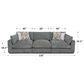 Moore Furniture Seurat 3-Piece Stationary Symmetrical Sectional in Linwood Green Bay, , large