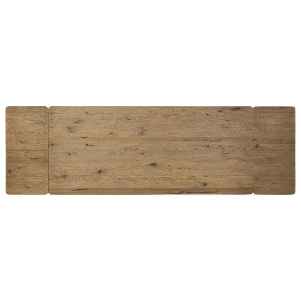 Four Hands Noeline Double Extension Dining Table in Resawn Worn Oak - Table Only, , large