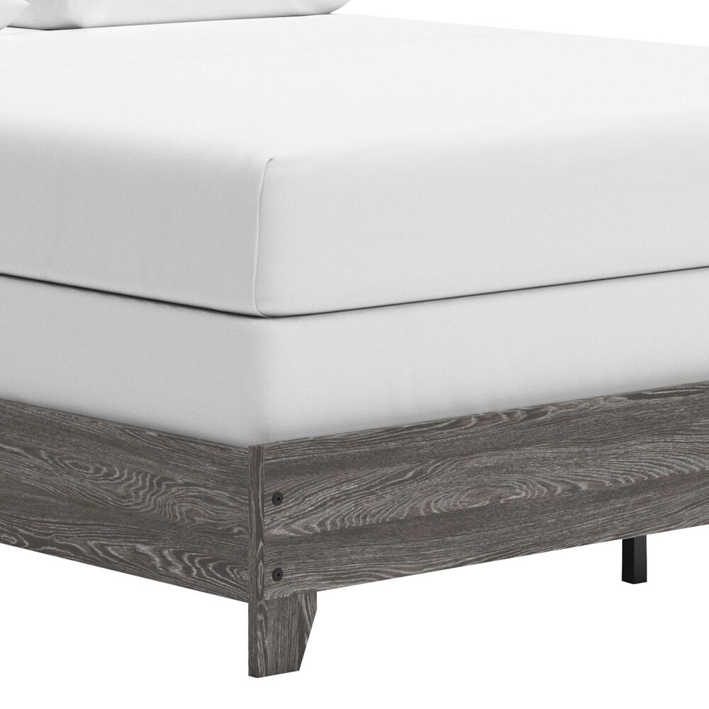 Ashley Sylveri Queen Chevron Panel Bed in Gray, , large