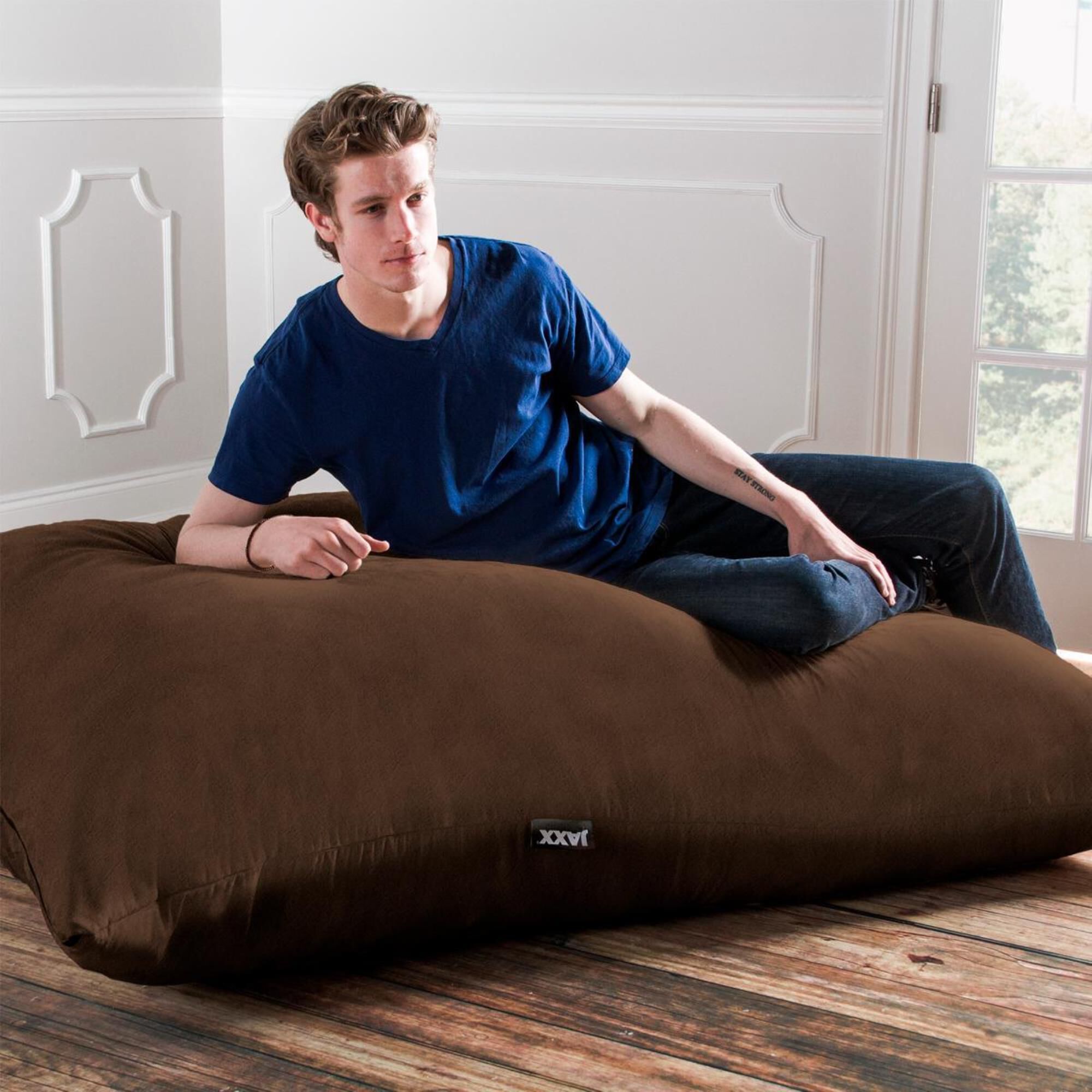 Jaxx 5.5 Pillow Bean Bag Pillow in Chocolate NFM