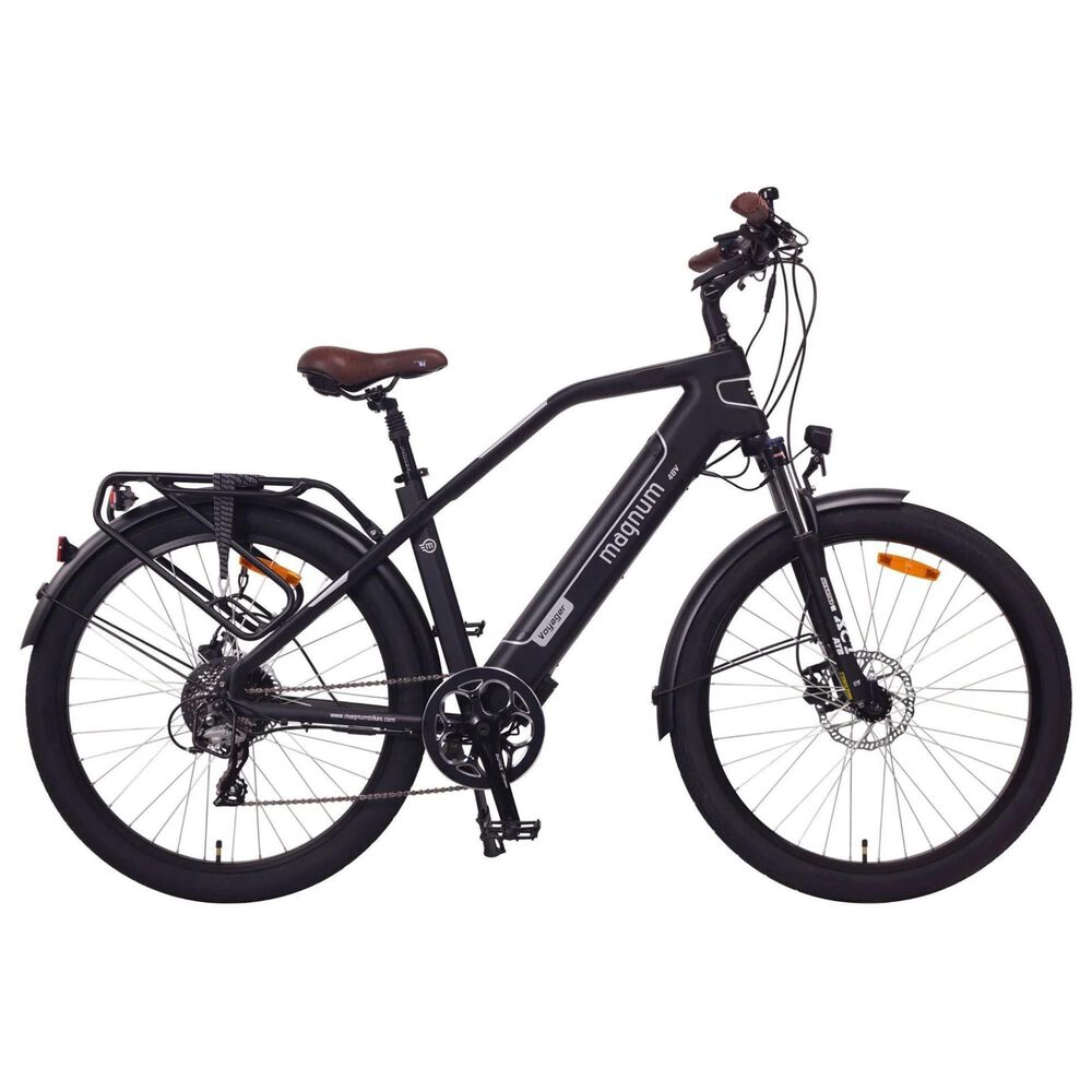 Magnum Voyager 26 Electric Bike in Matte Black and Silver, , large
