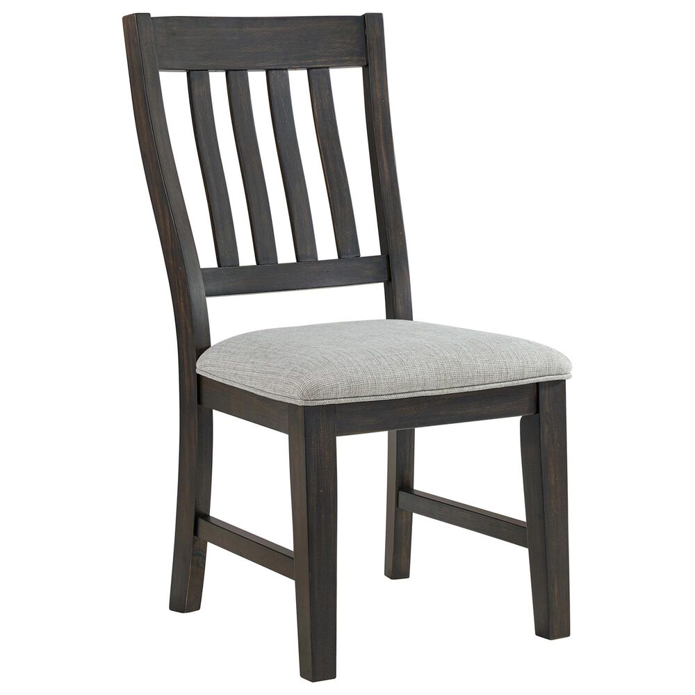 Mayberry Hill Montrose Side Chair with Light Grey Fabric in Espresso, , large