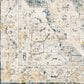 Surya Cardiff CDF-2303 Medium Gray, Light Blue, Mustard and Dark Blue 2"7" x 7"3" Runner, , large