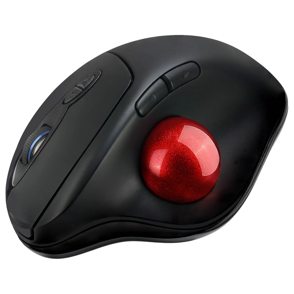Adesso Wireless Programmable Ergonomic Trackball Mouse in Black, , large