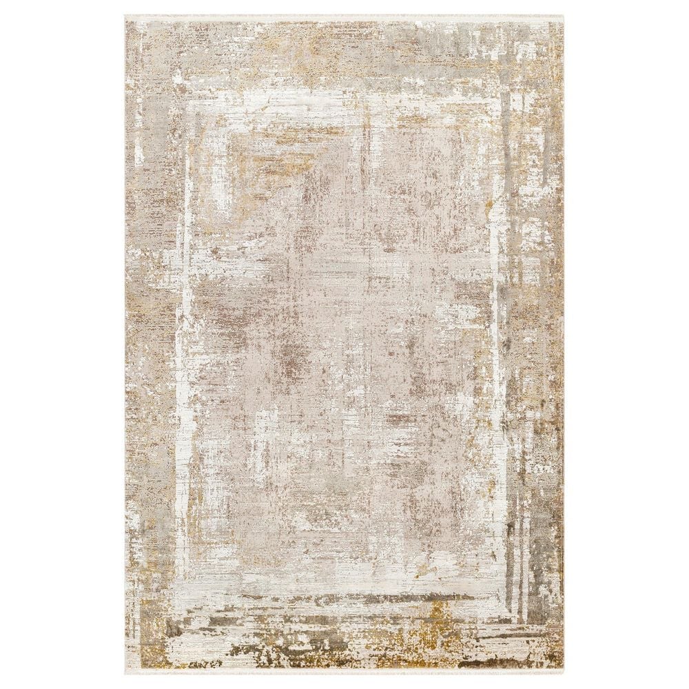 Surya Solar 5" x 7"6" Ivory, Wheat, Tan, Brown, Blush, Dark Brown and Mustard Area Rug, , large