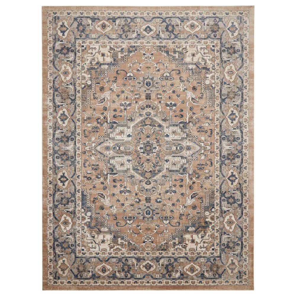 Nourison Quarry QUA05 10" x 14" Beige and Grey Area Rug, , large