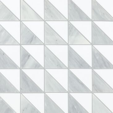Dal-Tile Gamma Mystic Blend 12"" X 12"" TRIANGLE Natural Stone Mosaic Sheet, , large