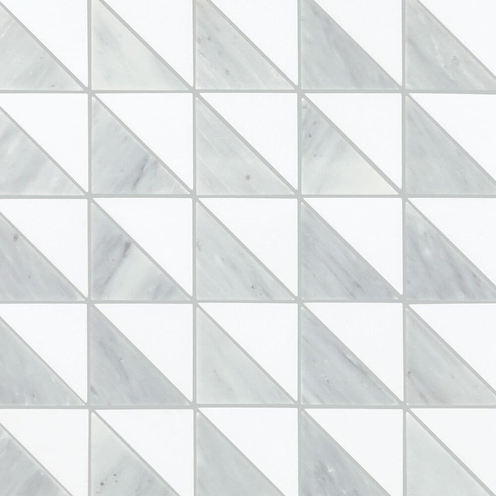 Dal-Tile Gamma Mystic Blend 12"" X 12"" TRIANGLE Natural Stone Mosaic Sheet, , large