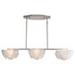 Golden Lighting Glacier 3-Light Linear Pendant in Polished Nickel, , large