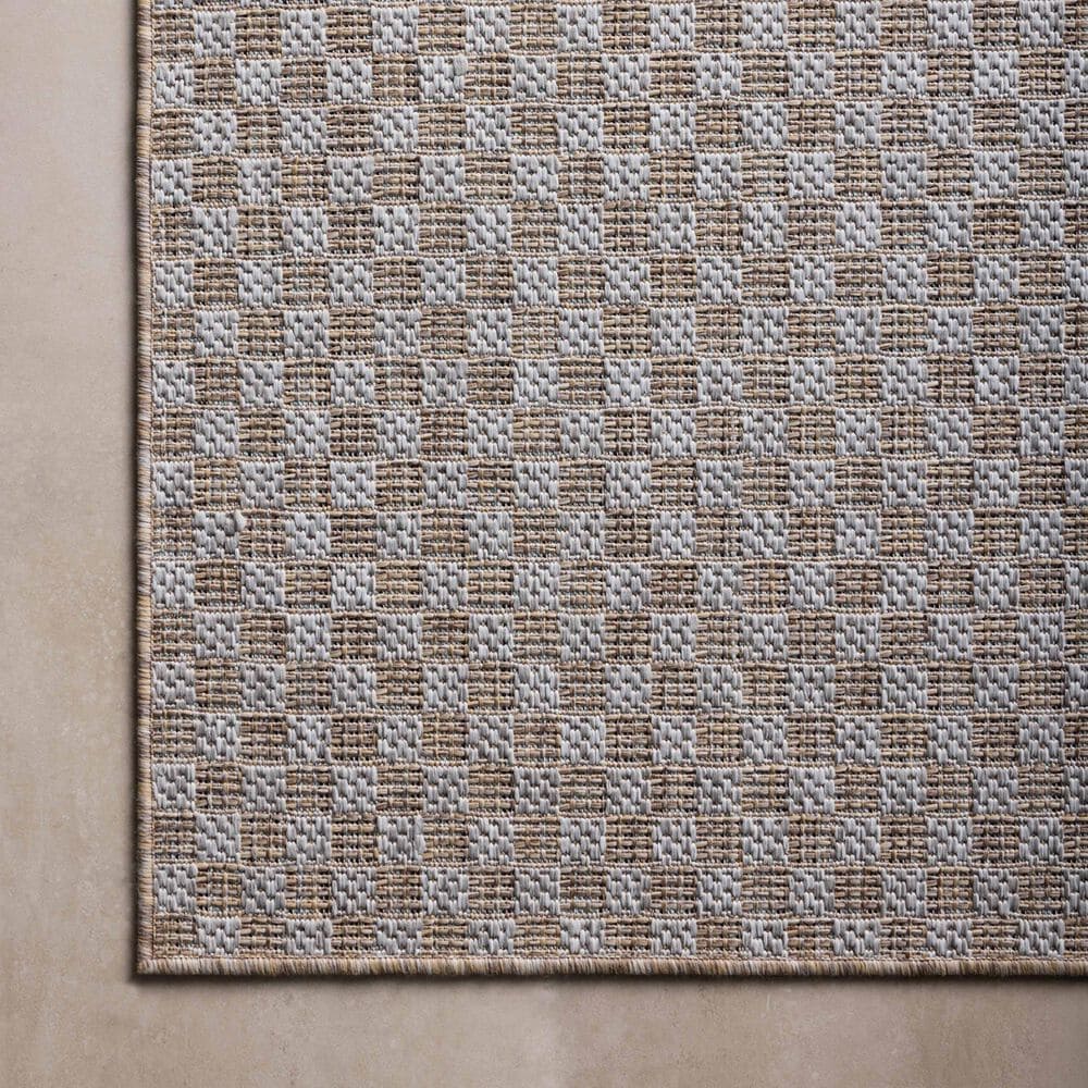 Amber Lewis x Loloi Topanga 3&#39;11&quot; x 5&#39;11&quot; Natural and Silver Indoor/Outdoor Area Rug, , large