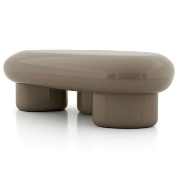 Furniture of America Rene Low Profile Glossy Coffee Table in Brown, , large
