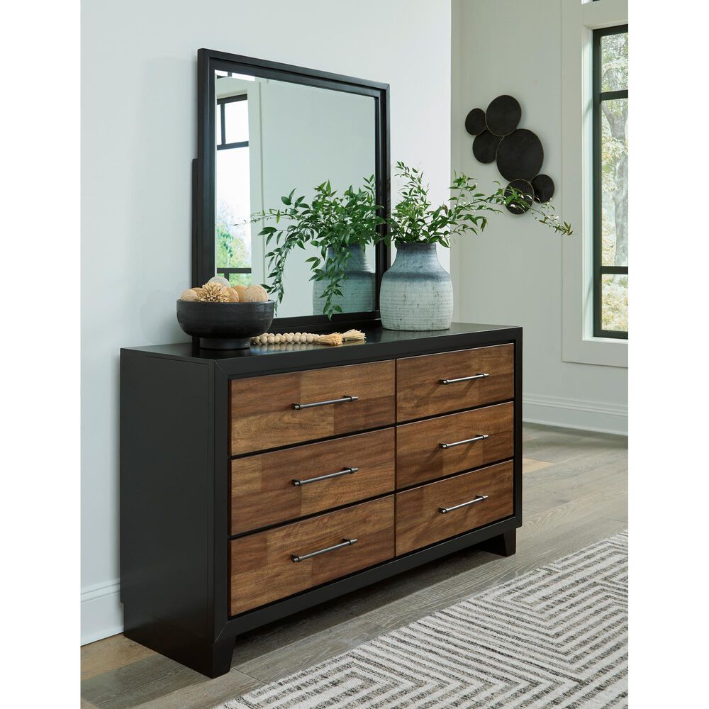 Ashley Kraeburn Bedroom Mirror in Satin Black, , large