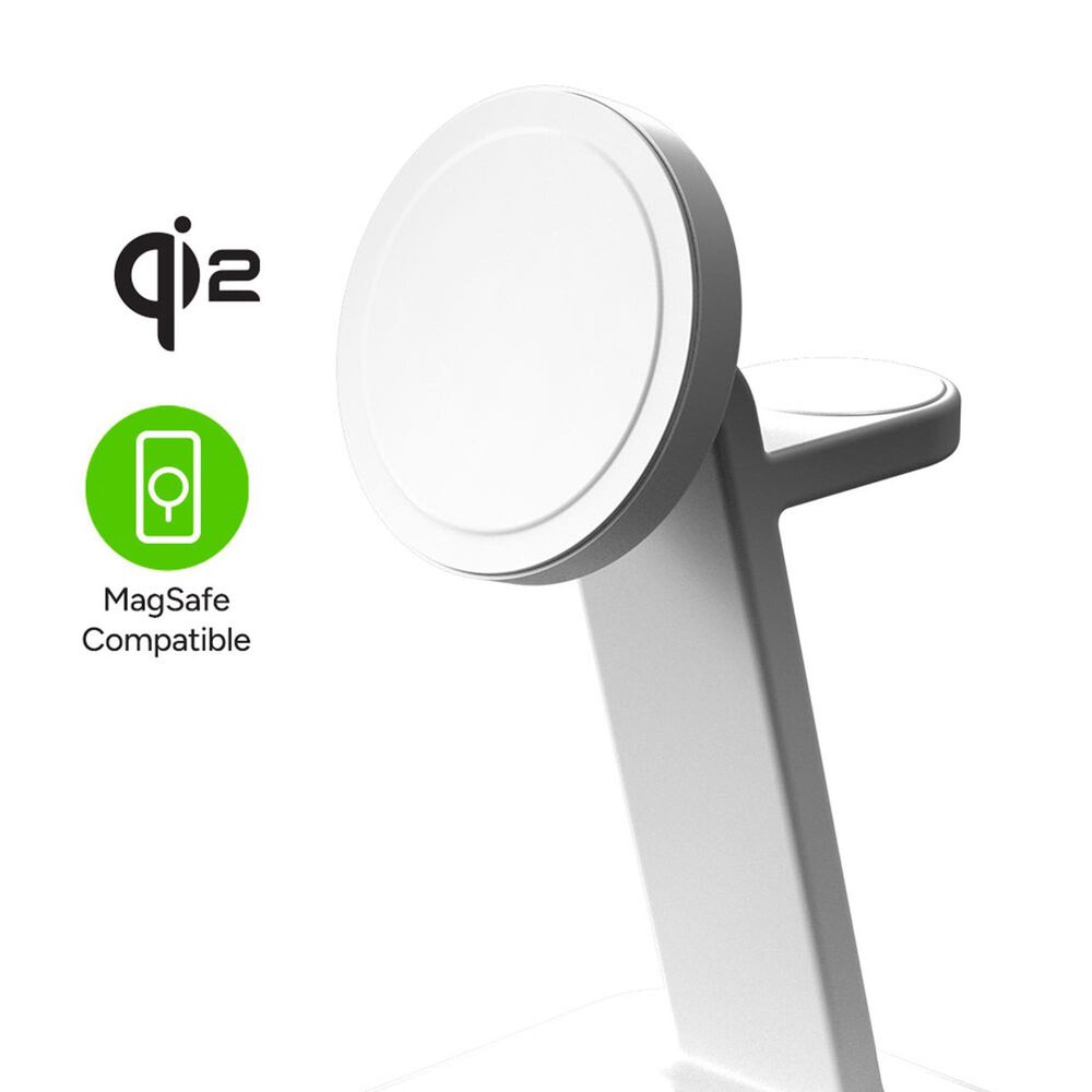 Mophie 3-in-1 Snap Plus Wireless Charge Stand in White, , large