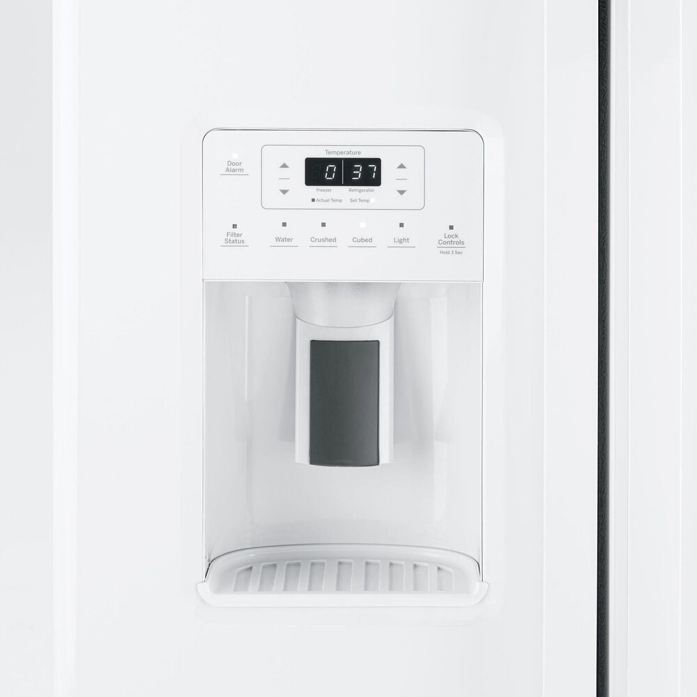 GE Appliances 23 Cu. Ft. Side by Side Refrigerator with Energy Star Certified in White, , large