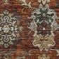Dalyn Rug Company Silk Road Paprika, Chocolate, Ivory, Gold, Copper, Blue, Teal and Mocha 6"6" x 9"6" Area Rug, , large
