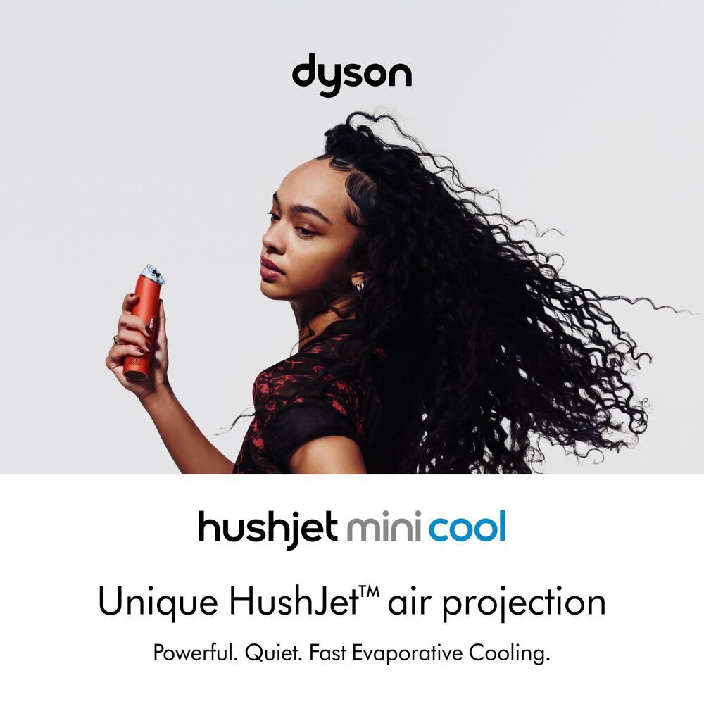 Dyson HushJet Mini Cool Fan in Carnelian/Sky, , large