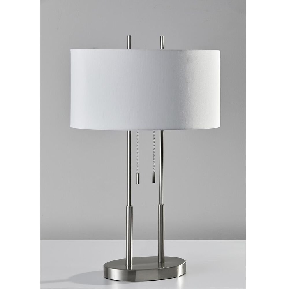 Adesso Duet Table Lamp in Brushed Steel, , large