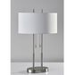 Adesso Duet Table Lamp in Brushed Steel, , large