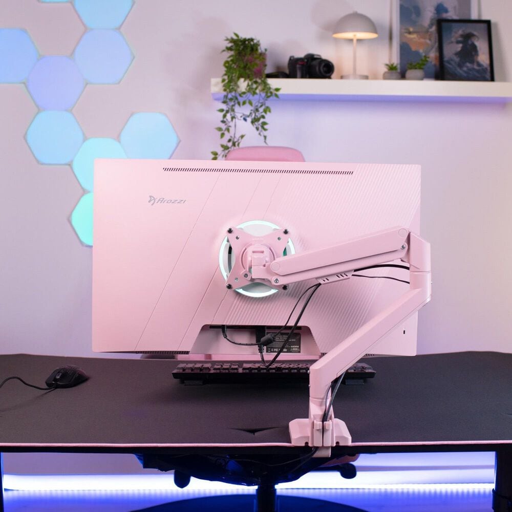 Arozzi Nova 27&quot; IPS 180Hz Gaming Monitor in Pink, , large