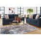 Ashley Aviemore Stationary Sofa and Loveseat Set in Ink, , large