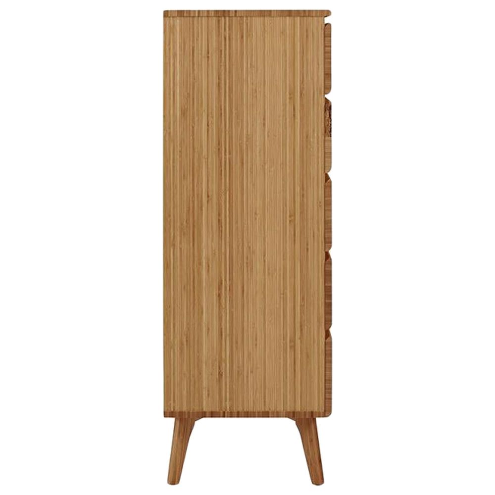 Natural Bamboo Furnishings 5 Drawer High Chest in Caramelized, , large