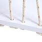 Hearth and Haven Topmax Outdoor Hanging Porch Swing Bench with Dark Gray Cushion in White, , large