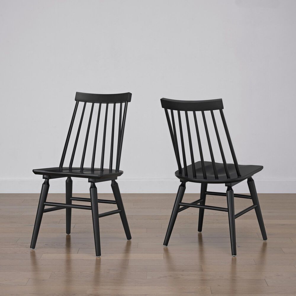 Emerald Home Furnishings Charleston Dining Table and 4 Chairs in Black and Natural, , large