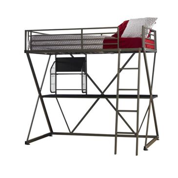 Parkerville Furniture Line Twin Z-Loft Bed in Pewter, , large