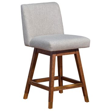 Blue River Isabella 26" Swivel Counter Stool in Brown Oak, , large
