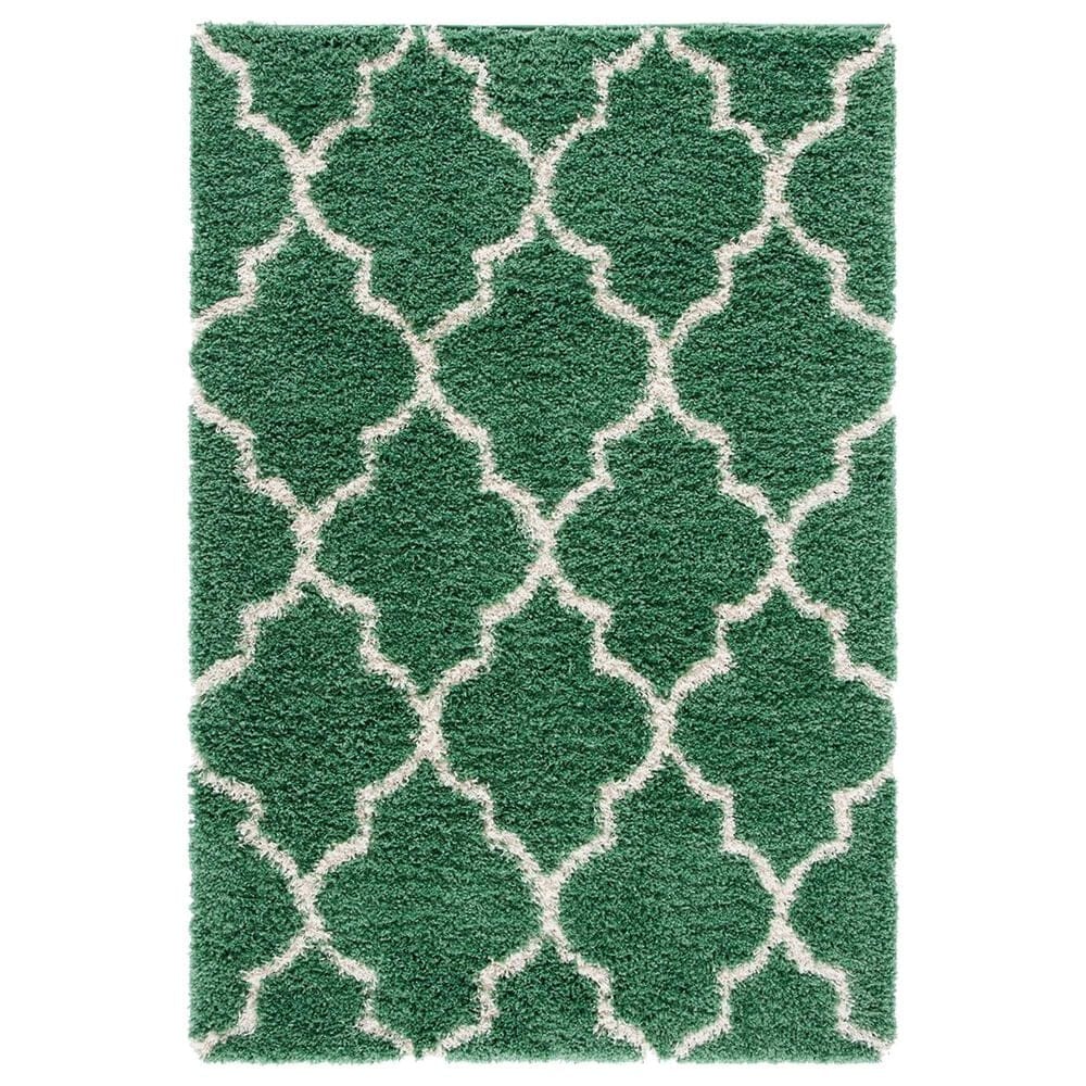 Safavieh Venus Shag 9" x 12" Green and Ivory Area Rug, , large