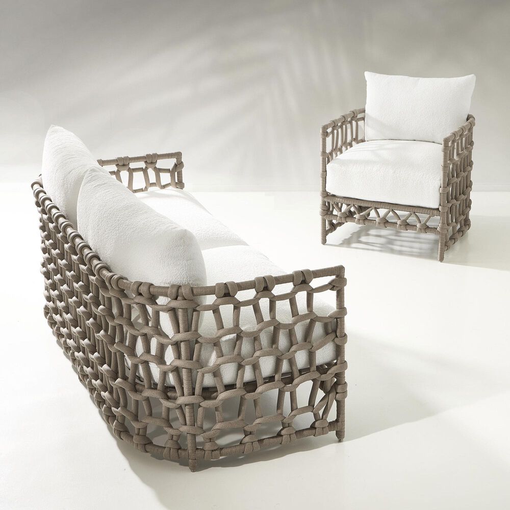 Bernhardt Nodi Outdoor Chair in White/Cream, , large