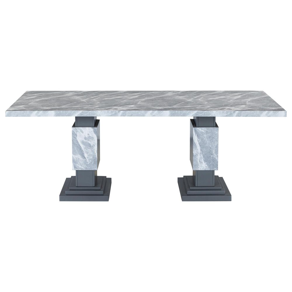 Global Furniture USA 7-Piece Rectangular Dining Set in Grey, , large