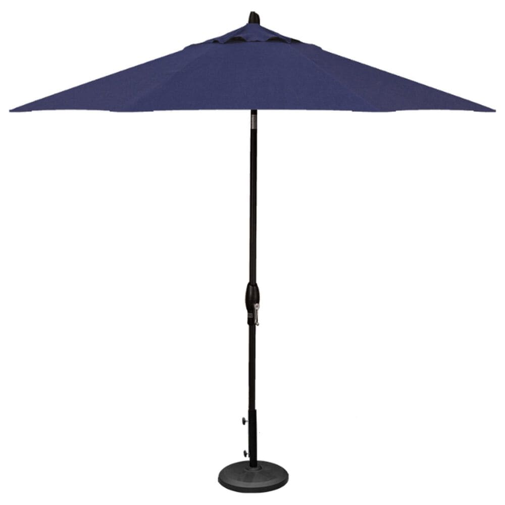 Treasure Garden 9" Umbrella with Black Base in Spectrum Indigo, , large
