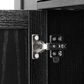 HOMLUX 53" Farmhouse Kitchen Island with Two Tempered Glass Cabinet Doors in Black, , large