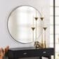 Flair Industries 42" Round Aluminum Wall Mirror in Silver, , large