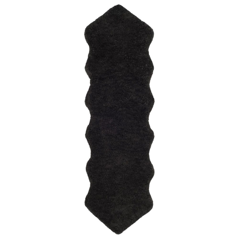 Safavieh Sheep Shag SSG101C 2"3" x 6" Charcoal Runner, , large