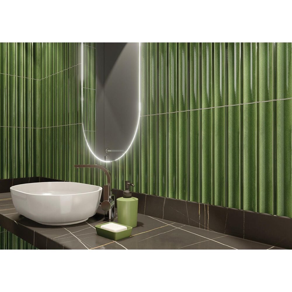 Emser Tubage Green 7&quot; x 16&quot; Porcelain Tile, , large