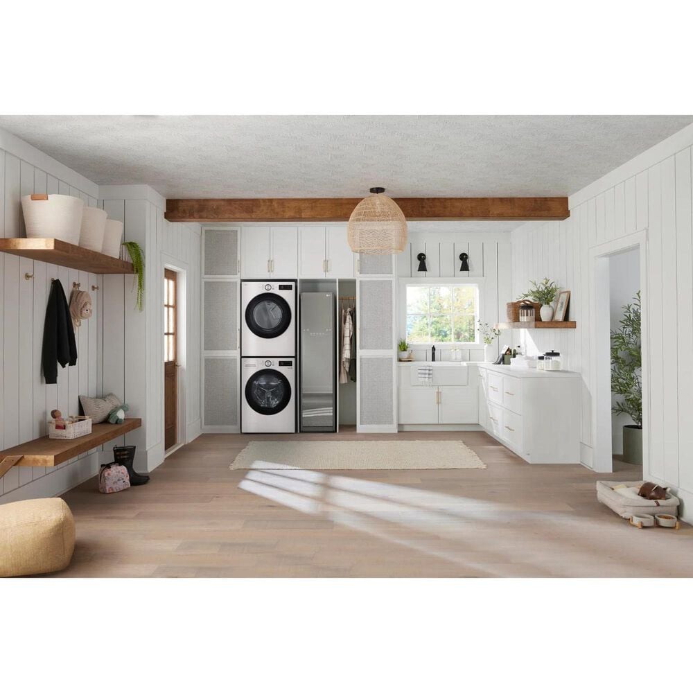 LG 7.4 Cu. Ft. Smart Front Load Gas Dryer with TurboSteam in Alphine White, , large