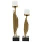 Maple and Jade Vertical Candle Holder in Polished Gold and Black (Set of 2), , large