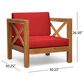 Hearth and Haven Brava Outdoor Club Chair with Cross-Back Design in Red, , large