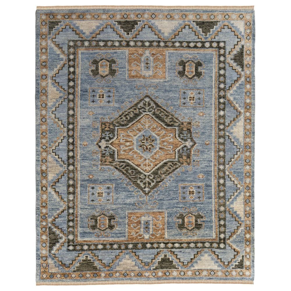 Feizy Fillmore Blue and Green 9" x 12" Area Rug, , large