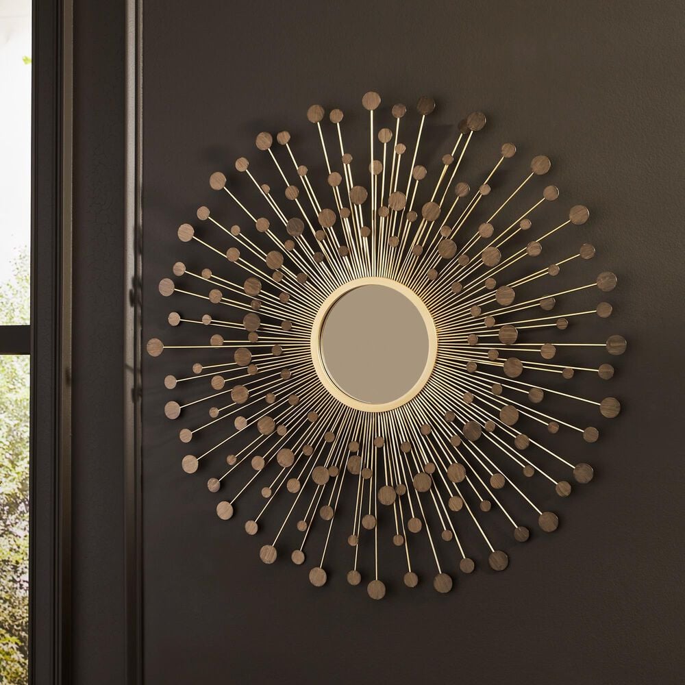 Ashley Morwenna Accent Wall Mirror in Oil-Rubbed Bronze and Gold, , large
