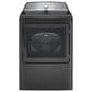 GE Profile 4.9 Cu. Ft. Top Load Agitator Washer and 7.4 Cu. Ft. Gas Dryer Laundry Pair in Diamond Gray, , large