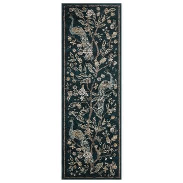 Rifle Paper Co. x Loloi Laurel Peacock Garden 2"8" x 10" Navy Runner, , large