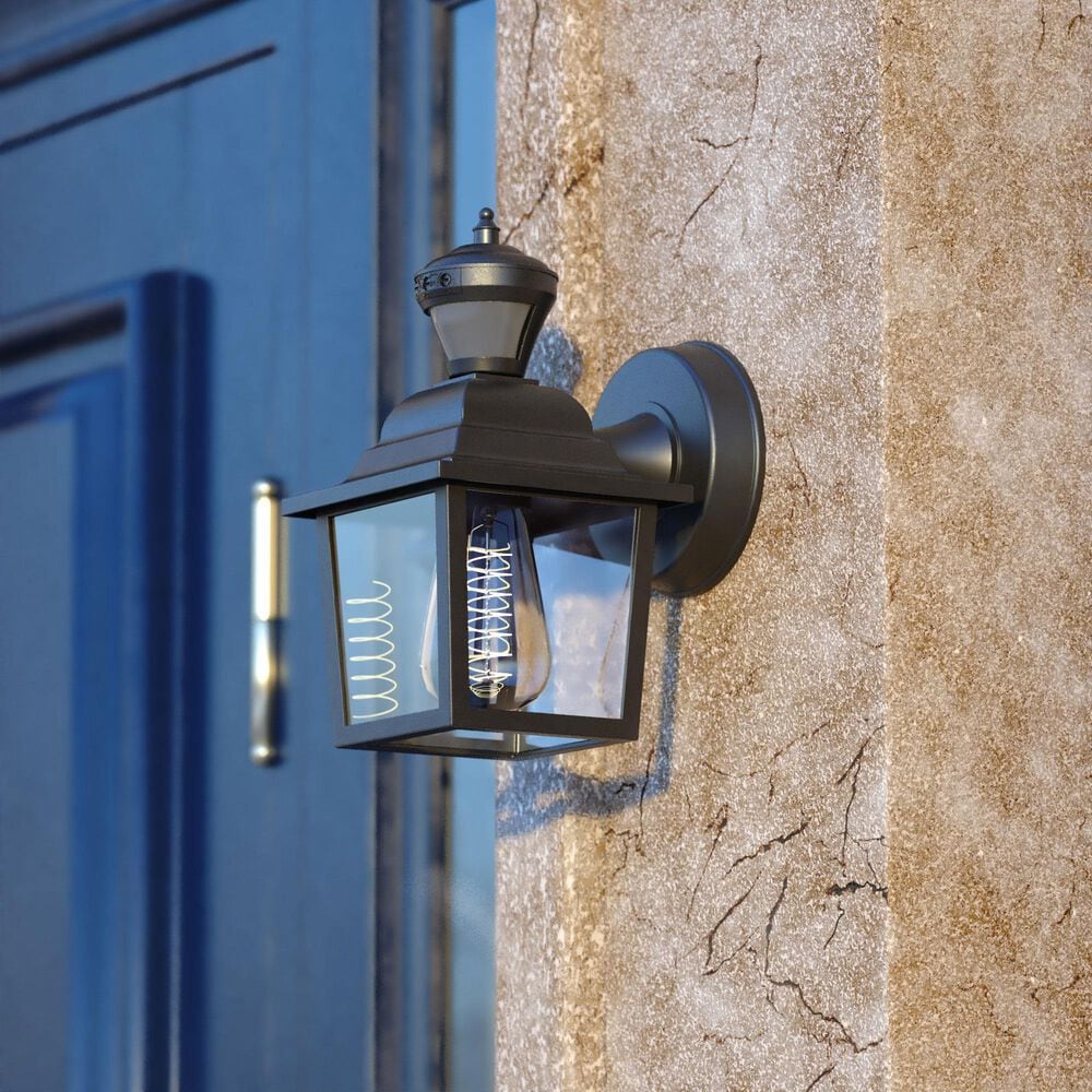 Vaxcel Bedford 5.25" 1-Light Outdoor Motion Sensor Wall Sconce in Textured Black, , large